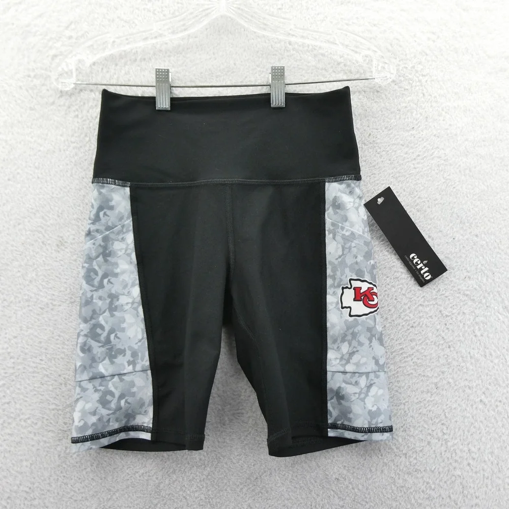 Certo Shorts‎ Womens Small Kansas City Chiefs Black Camo Pockets Performance NFL